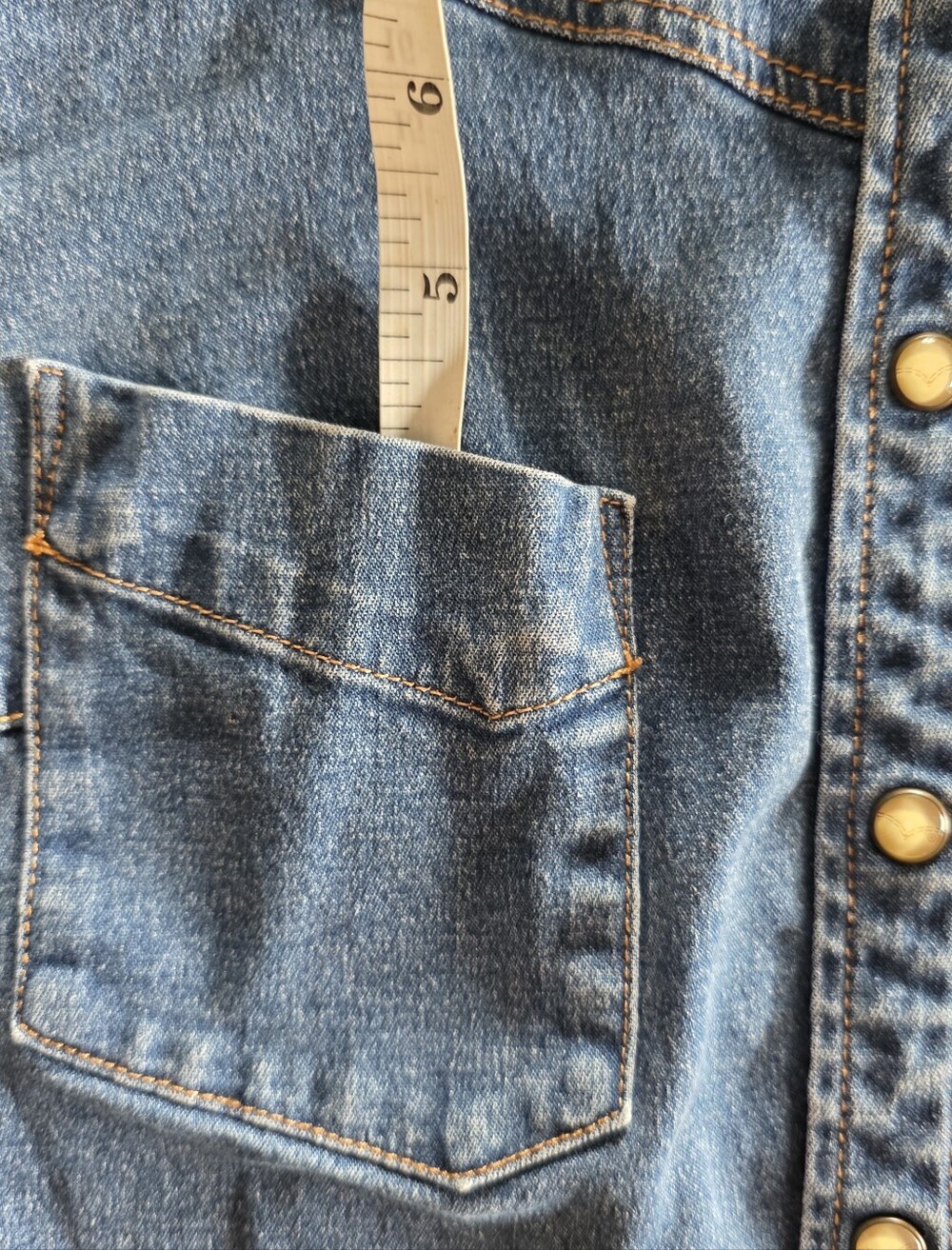 Levi's Blue Denim Button-Down Shirt - Picture 12 of 15